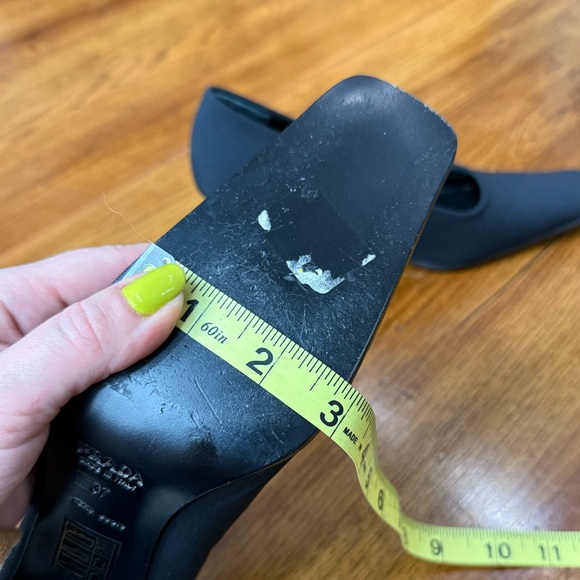 Prada Black Neoprene Square Toe Pumps Heels, Size 37 - Picture 12 of 14